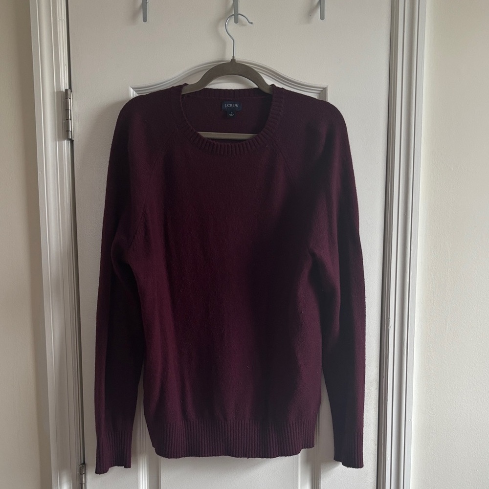J. Crew Deep Burgundy Knit Pullover